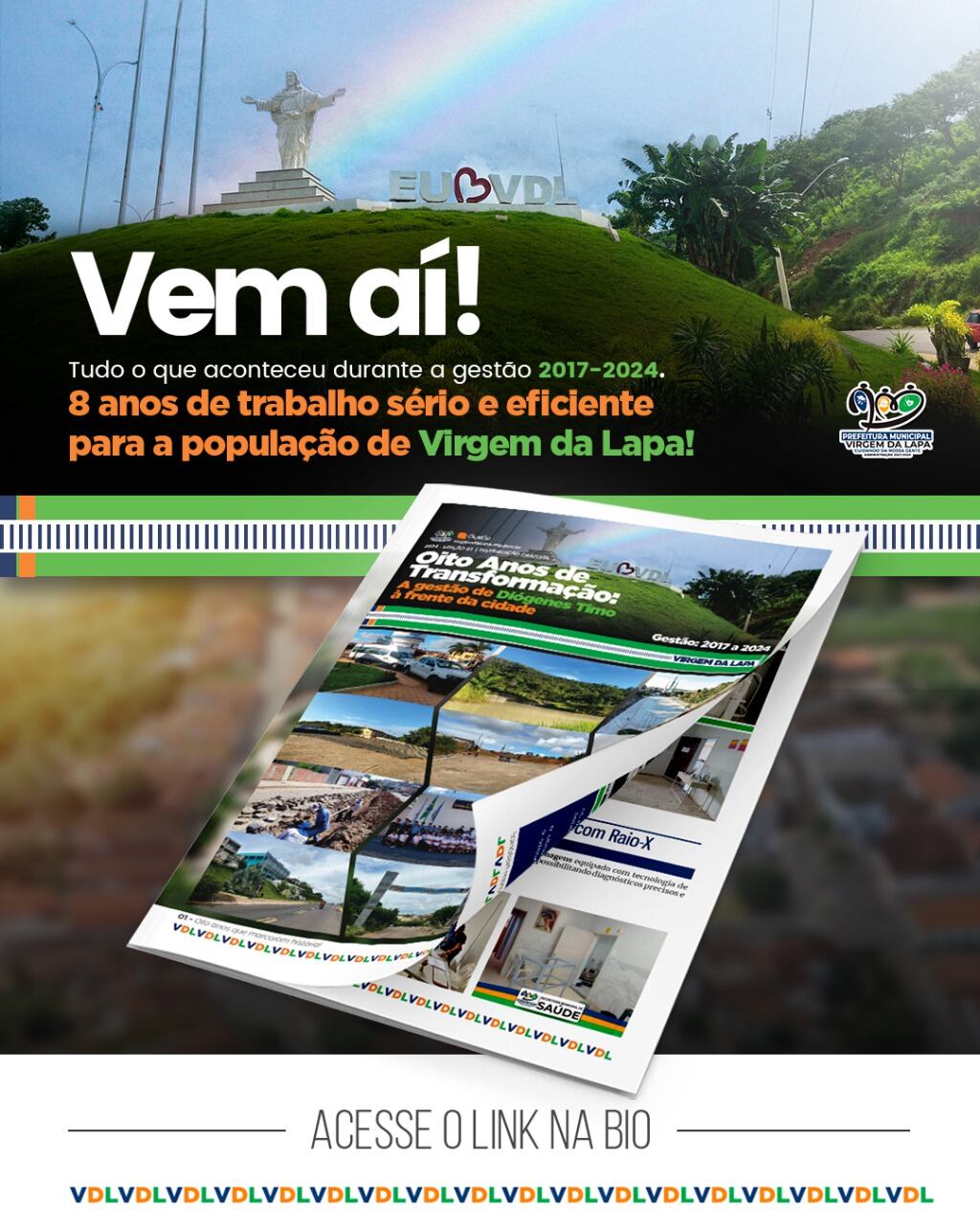  Prefeitura de Virgem da Lapa torna público a revista dos 8 anos de Administração 2017-2024