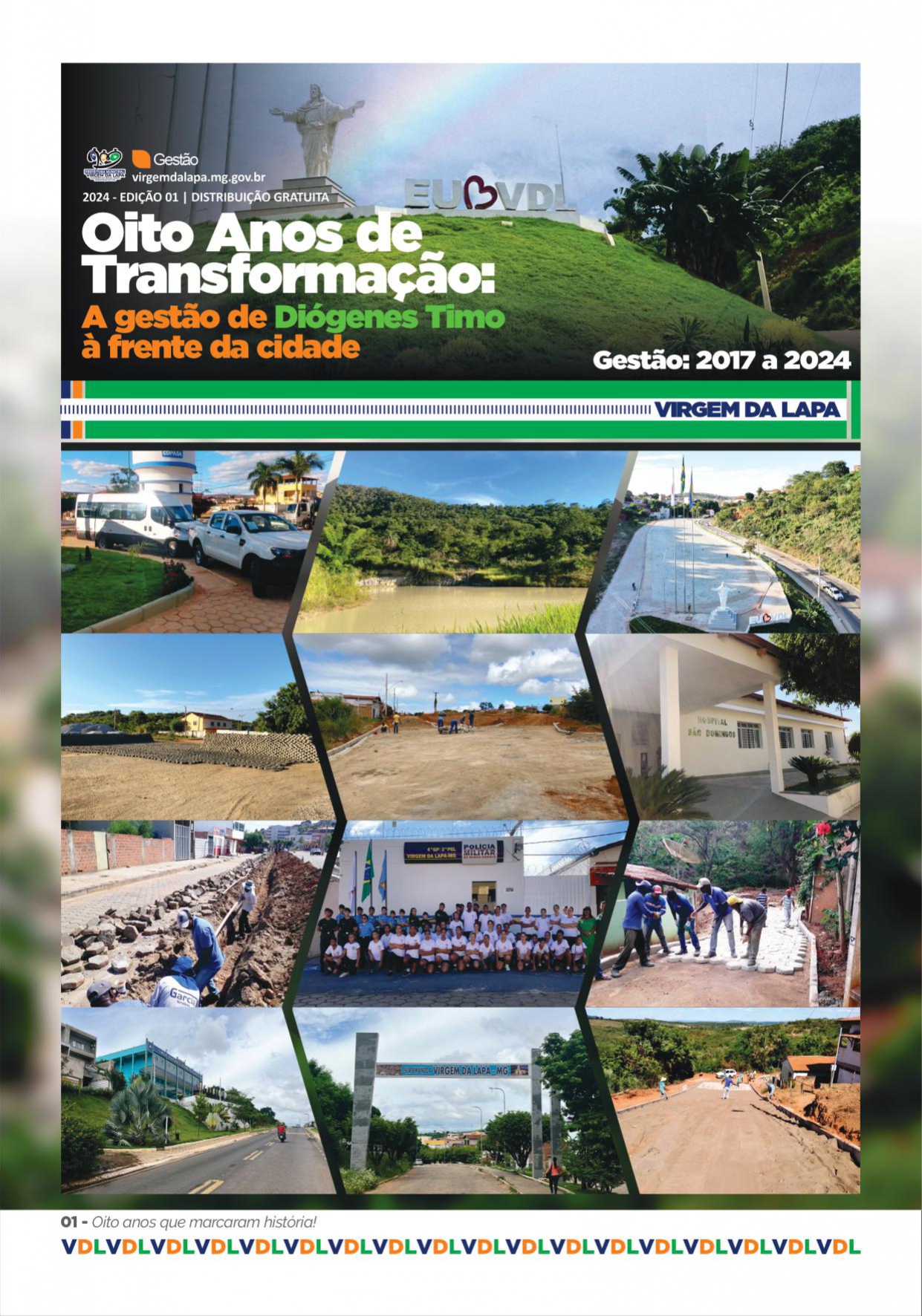 A Prefeitura de Virgem da Lapa torna público a revista dos 8 anos de Administração 2017-2024